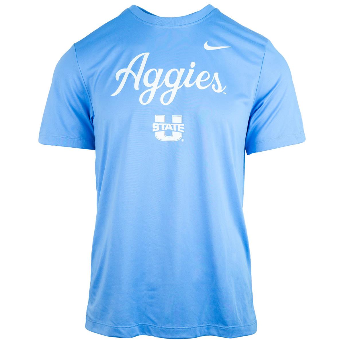 Nike aggies script powder blue unisex dri-fit t-shirt
